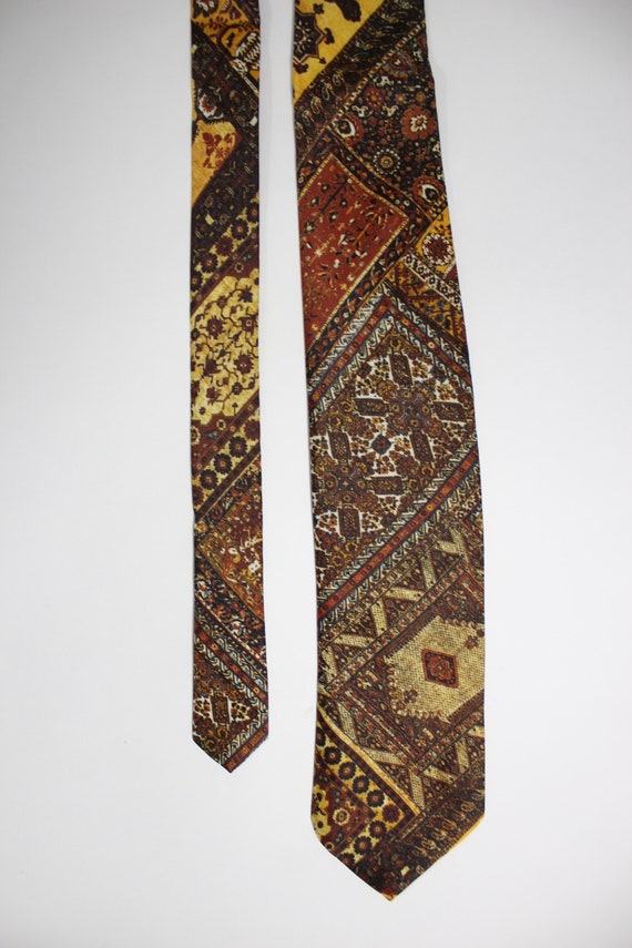 Rare 1970s Kole Kole Hawaiian Tie. Vintage. Brown… - image 3