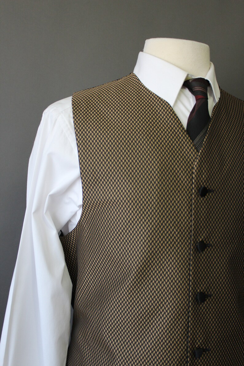 Mens Gold Patterned Vest. Suit Vest. Dress Vest. Formal Vest. Etsy