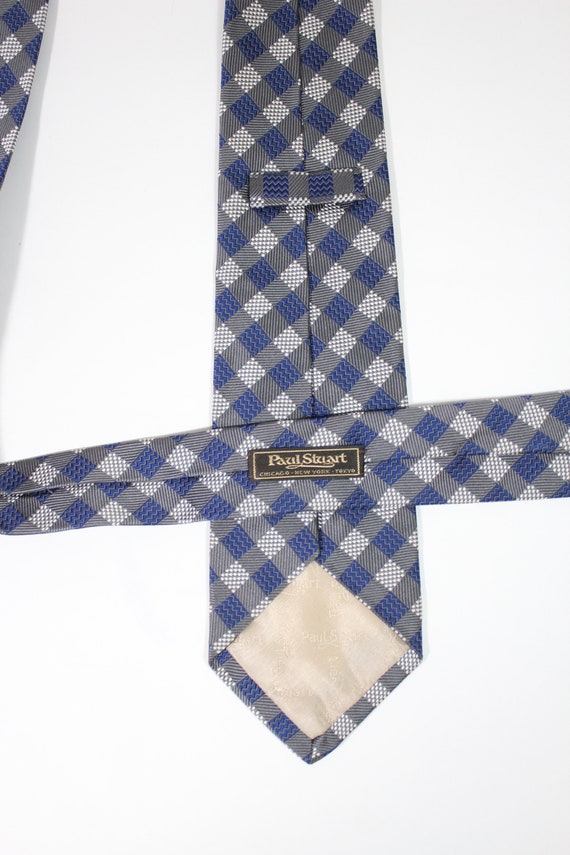 Paul Stuart Diamond Check Pattern Silk Dress Tie.… - image 4