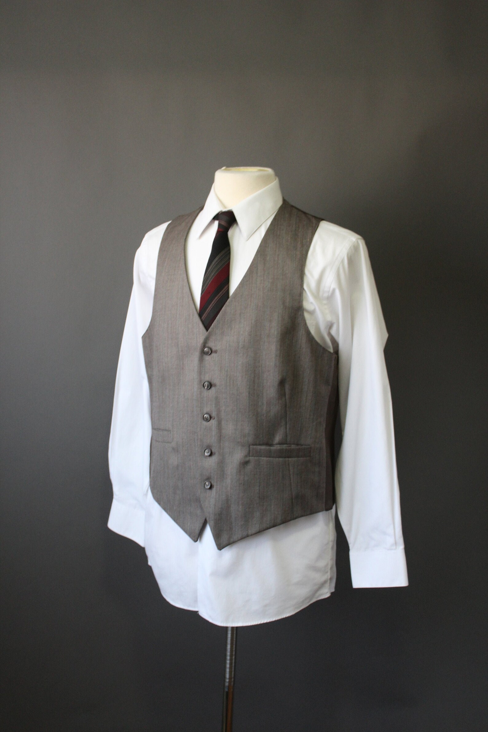 Mens Light Brown Wool Vest. Suit Vest. Dress Vest. Office Etsy