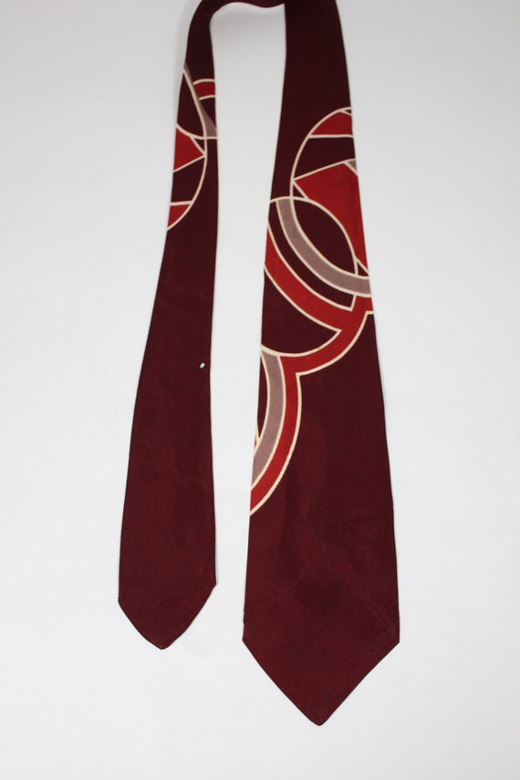 Rare 1940s 50s Art Deco Modern Design Dress Tie. … - image 2