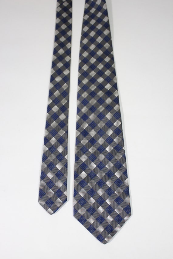 Paul Stuart Diamond Check Pattern Silk Dress Tie.… - image 2