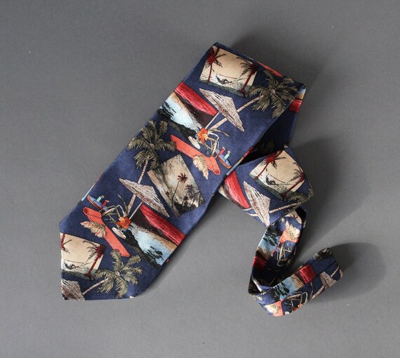 Tropical Paradise Tie. Island Lovers Tie Exotic T… - image 1