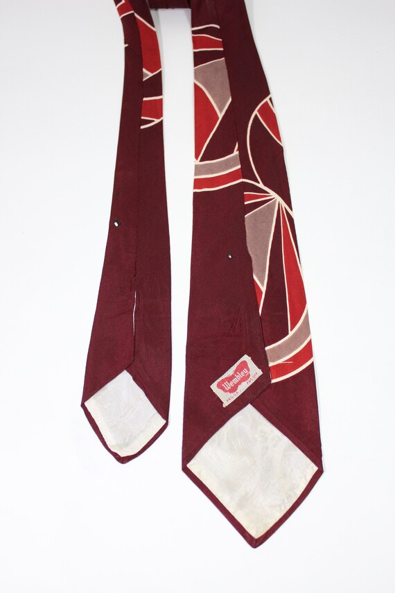 Rare 1940s 50s Art Deco Modern Design Dress Tie. … - image 4