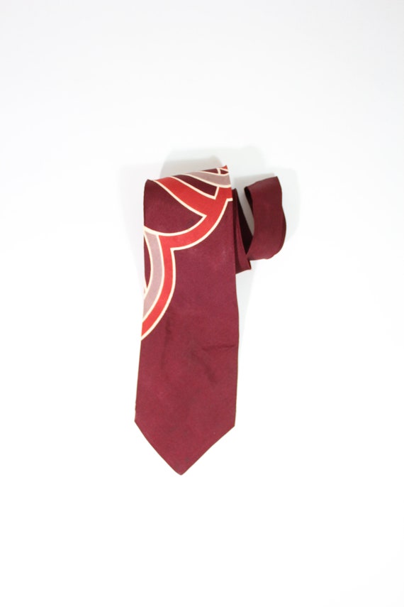 Rare 1940s 50s Art Deco Modern Design Dress Tie. … - image 1