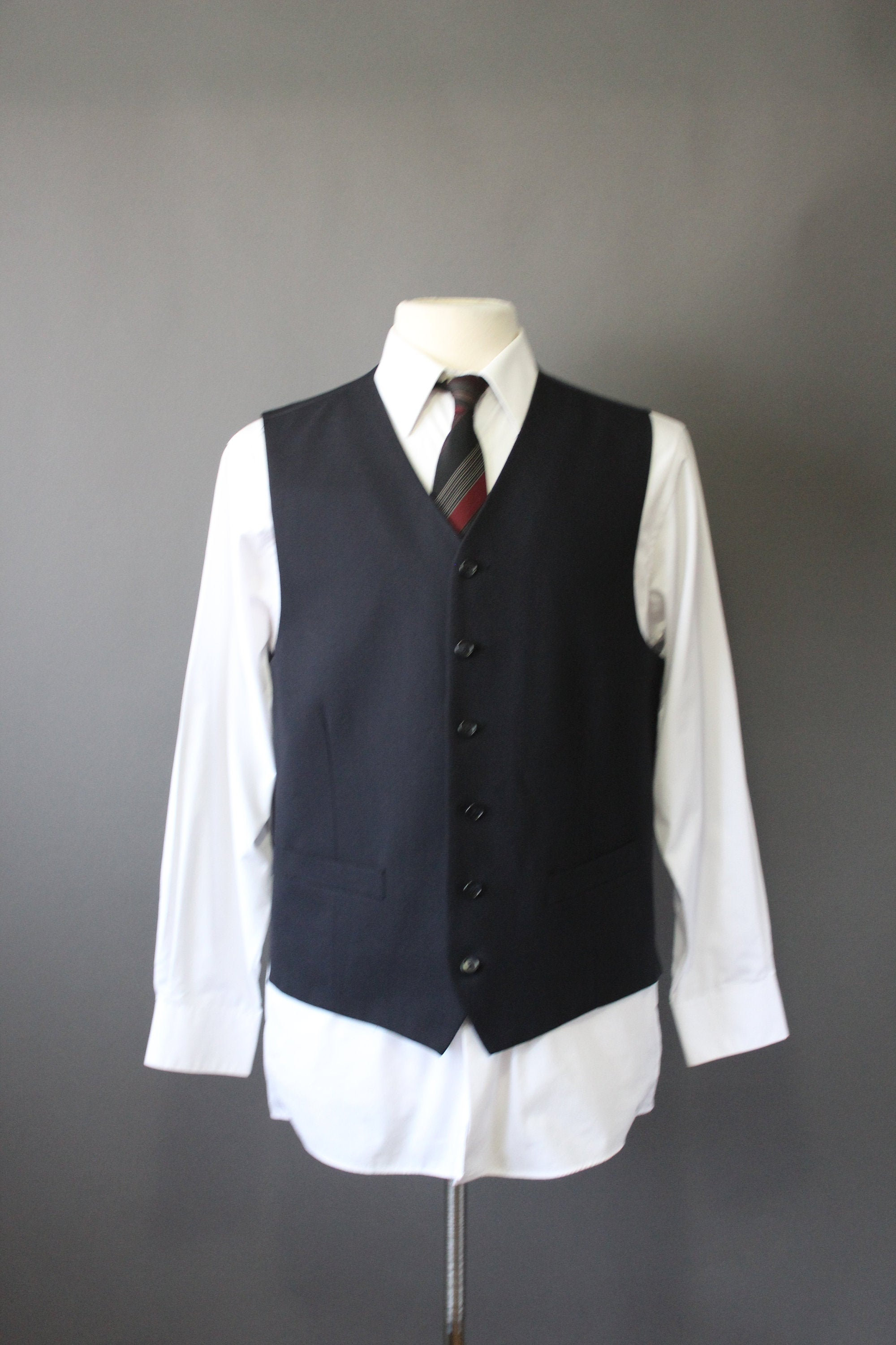 Mens Wool Vest. Navy Blue. Suit Vest. Dress Vest. Formal Vest. Etsy