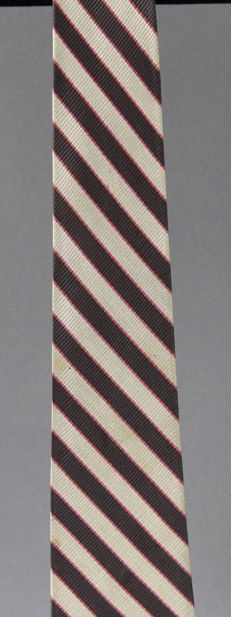 60s Stripe Dress Tie Vintage Tie Gogovintage Black and Gold Tie Free Shipping
