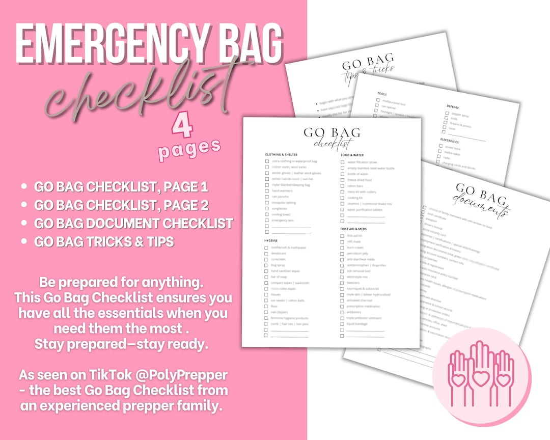 Emergency Go Bag Checklist Bug Out Bag Essentials Survival