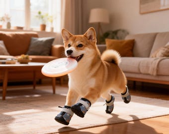 Custom Pet Shoes - Personalized with Name, Paw Print & Photo | Cute Non-Slip Pet Footwear for Dogs/Cats