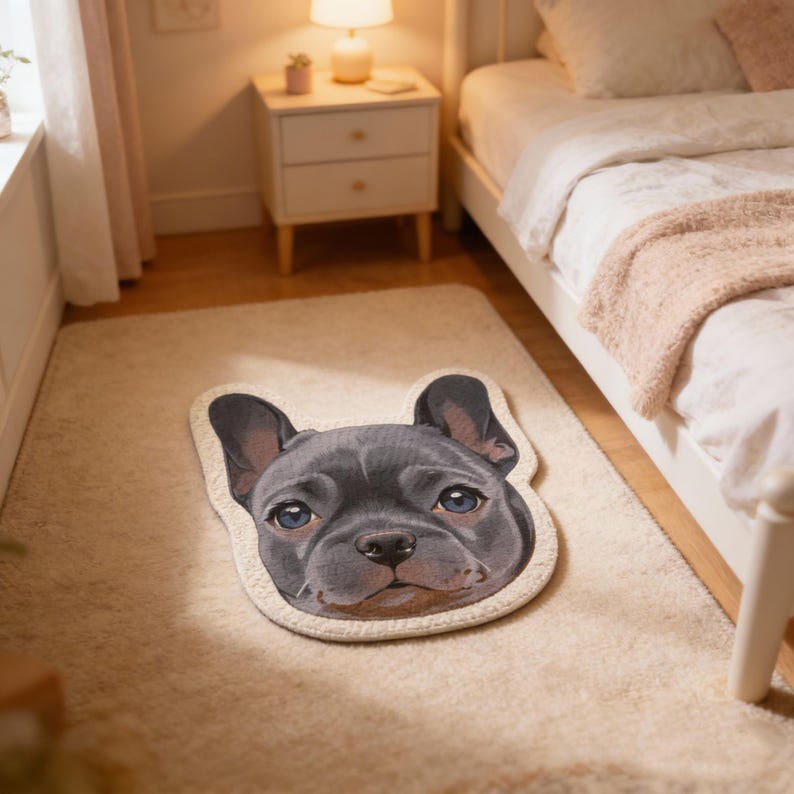 Custom Pet Portrait Mat for Dog/Cat,Personalized Pet Mat,Custom Dog Portrait, Animal Rug, Pet Carpet, Gifts for Pet, Pet Lover Birthday Gift image 11