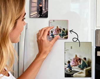 Anpassad kylskåpsmagnet med Touch & Play - Personlig fotomagnet med din sång när som helst! Alla hjärtans dag-presenter till nära och kära