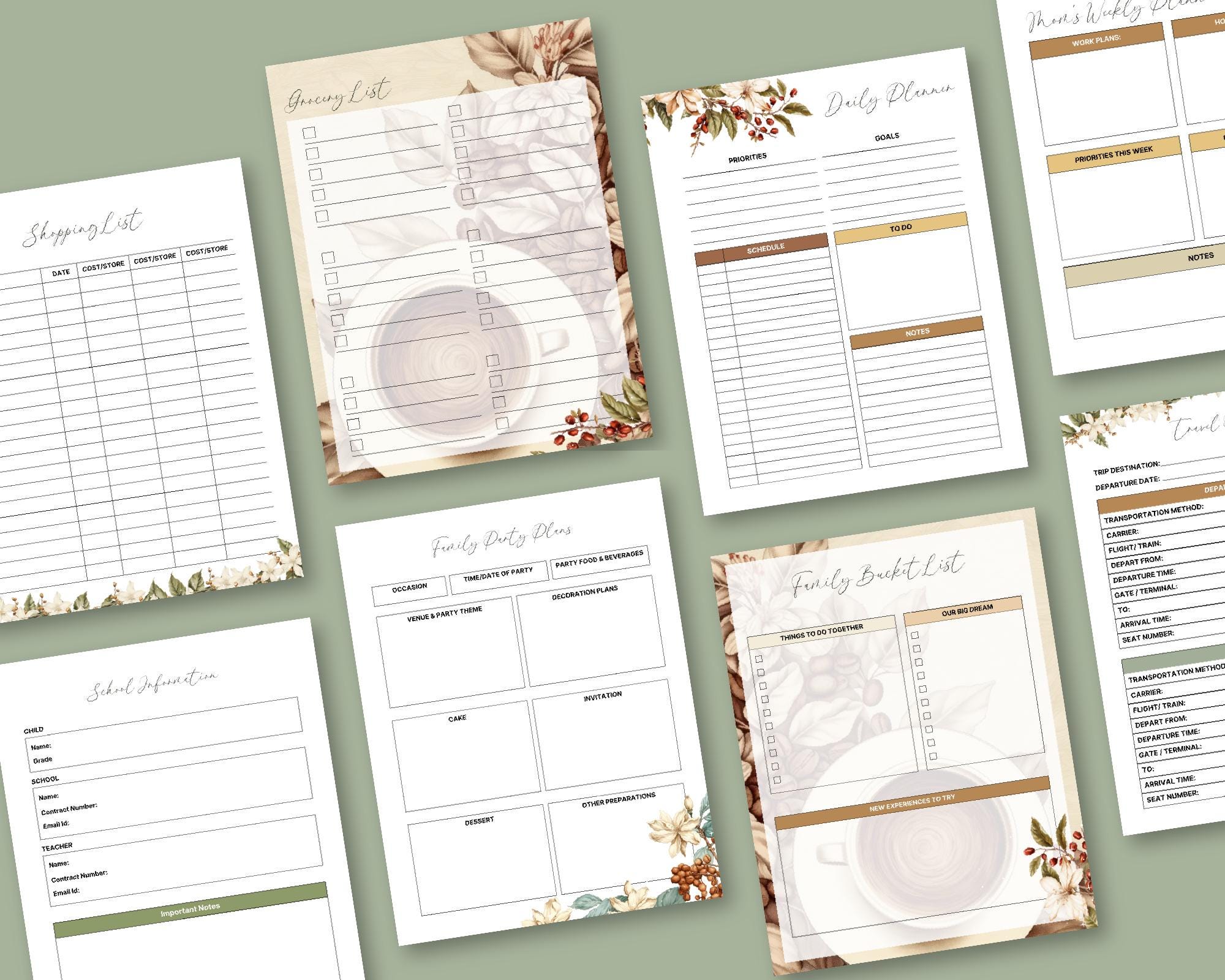 2025 Busy Mom Planner Printable – Family Organizer (PDF) - Etsy
