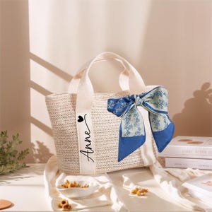 Personalized Straw Bag Beach Bag, Customized Straw Bag, Bridal Shower Bag, Custom Beach Bag With Name, Beach Bag, Bridesmaid Beach Bag