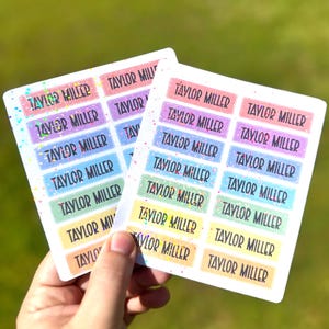 Waterproof Kids Name Stickers: Custom School Labels