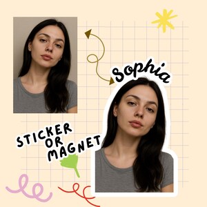 Face sticker, Custom Face Sticker, Custom Photo Sticker, Custom Sticker, Personalize sticker, Birthday Sticker, Premium sticker vinyl