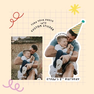 Face sticker, Custom Face Sticker, Custom Photo Sticker, Custom Sticker, Personalize sticker, Birthday Sticker, Premium sticker vinyl