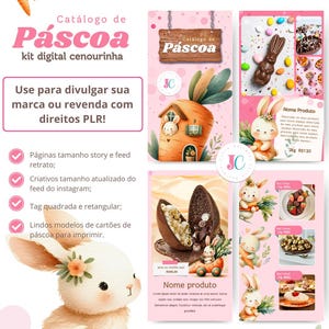Canva Easter Catalog, editable digital kit, PLR templates for digital menu, catalog menu, with resale license
