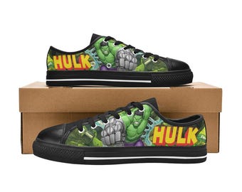 Hulk Low Top Shoes Custom Canvas Sneakers for Men, Women & Kids