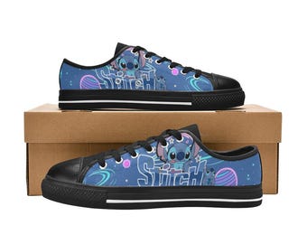 Zapatillas de lona personalizadas de Lilo & Stitch para niños y adultos.