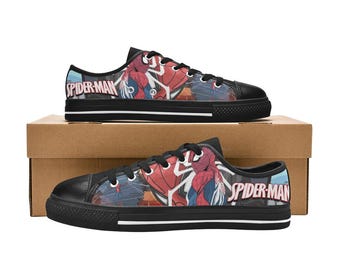Spiderman Low Top Shoes Custom Canvas Sneakers