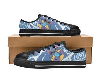 Lilo & Stitch Low Top Shoes Custom Canvas Sneakers for Kids and Adults