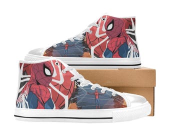 Spiderman High Top Shoes Custom Canvas Sneakers