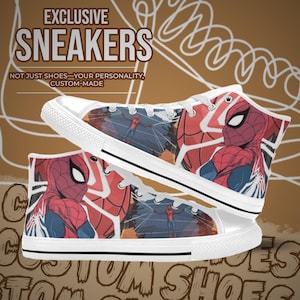Hoge Spider-Man sneakers custom uniseks canvasschoenen
