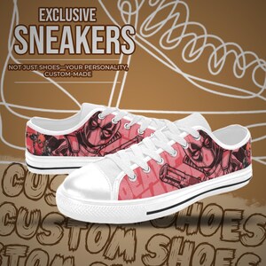 Deadpool Unisex Custom Low Top Sneakers – Canvas Shoes – Personalized Gift for Kids or Adults