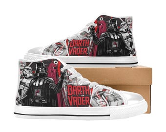 Darth Vader High Top Shoes Custom Canvas Sneakers for Kids or Adults