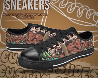 Moana Low Top Shoes Custom Canvas Sneakers