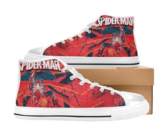 Spiderman High Top Shoes Custom Canvas Sneakers