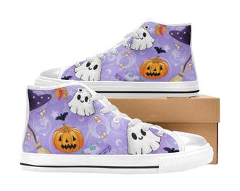 Hoge Spooky Ghost-sneakers op maat gemaakte canvas sneakers