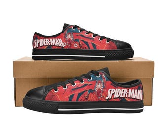 Spiderman Low Top Shoes Custom Canvas Sneakers for Men, Women and Kids