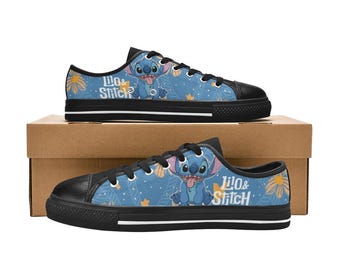 Lilo & Stitch Low Top Shoes Custom Canvas Sneakers for Kids and Adults