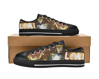 Loki Low Top Shoes Custom Canvas Sneakers for Kids or Adults