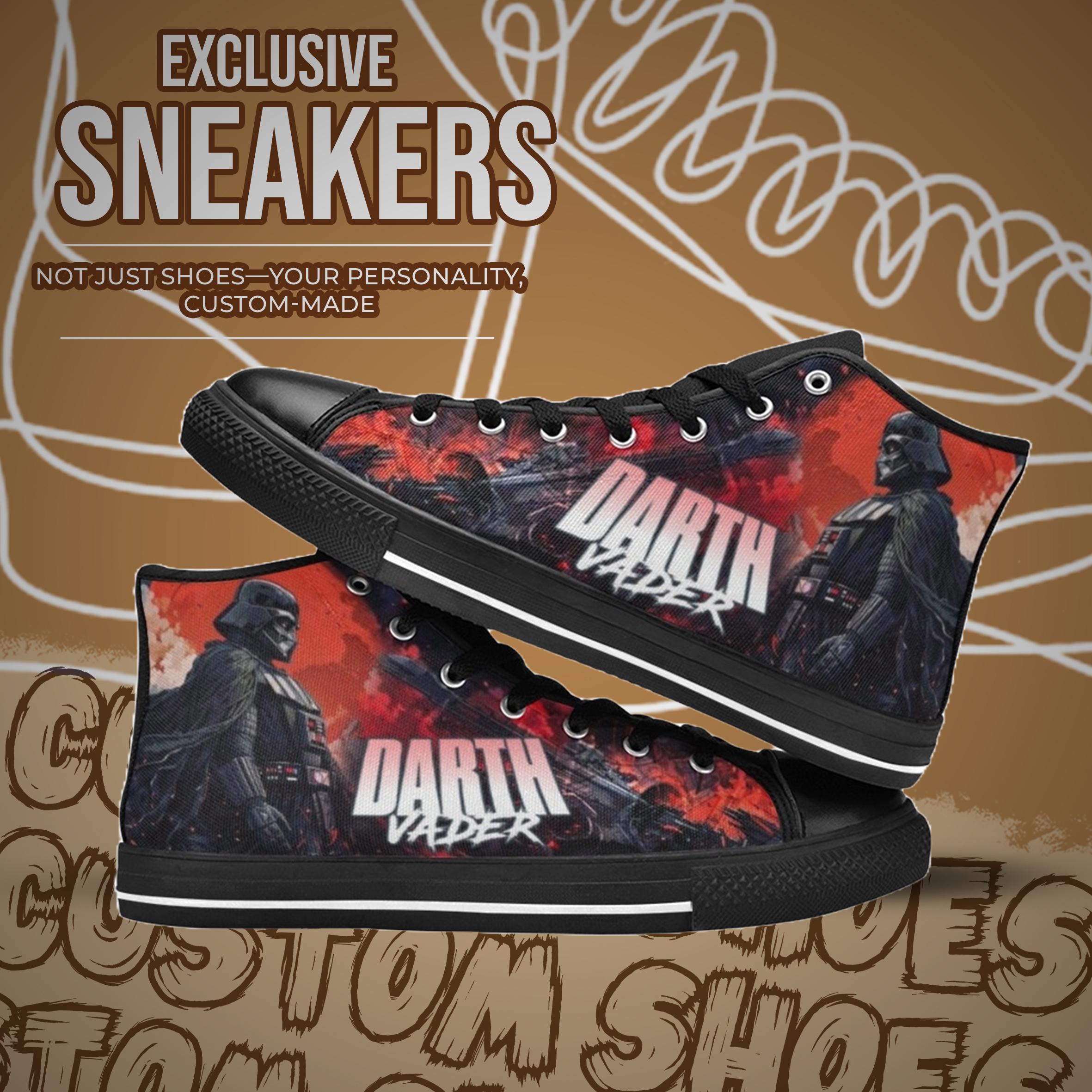 Darth Vader High Top Shoes Custom Canvas Sneakers