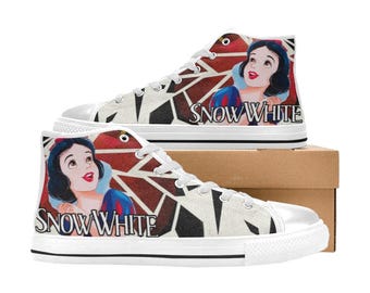 Schneewittchen High Top Schuhe Benutzerdefinierte Canvas Sneakers Unisex für Kinder oder Erwachsene