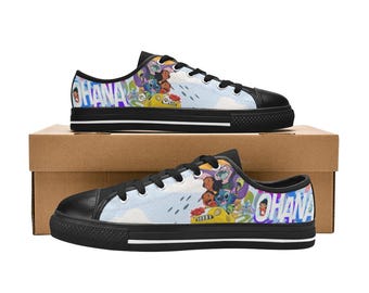 Lilo & Stitch Low Top Shoes Custom Canvas Sneakers for Men, Women and Kids