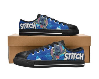 Zapatillas de lona personalizadas de Lilo & Stitch para niños y adultos.