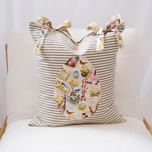 Ticking Stripe Easter Pillow