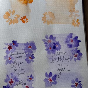 Anpassbare Aquarell Grußkarten für jeden Anlass