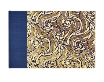Guestbook Classic Blue and Gold
