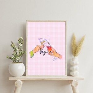 Vogue Tini Digital Print | bar cart prints | trending prints | trendy | aesthetic wall prints | digital downloads | college decor