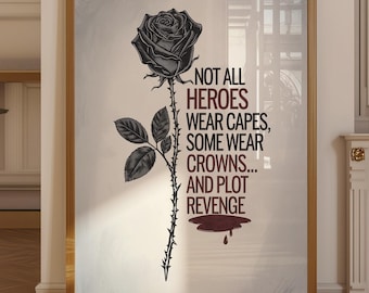 Villain Quotes Art Print: Bookish Revenge Decor (Digital Download)