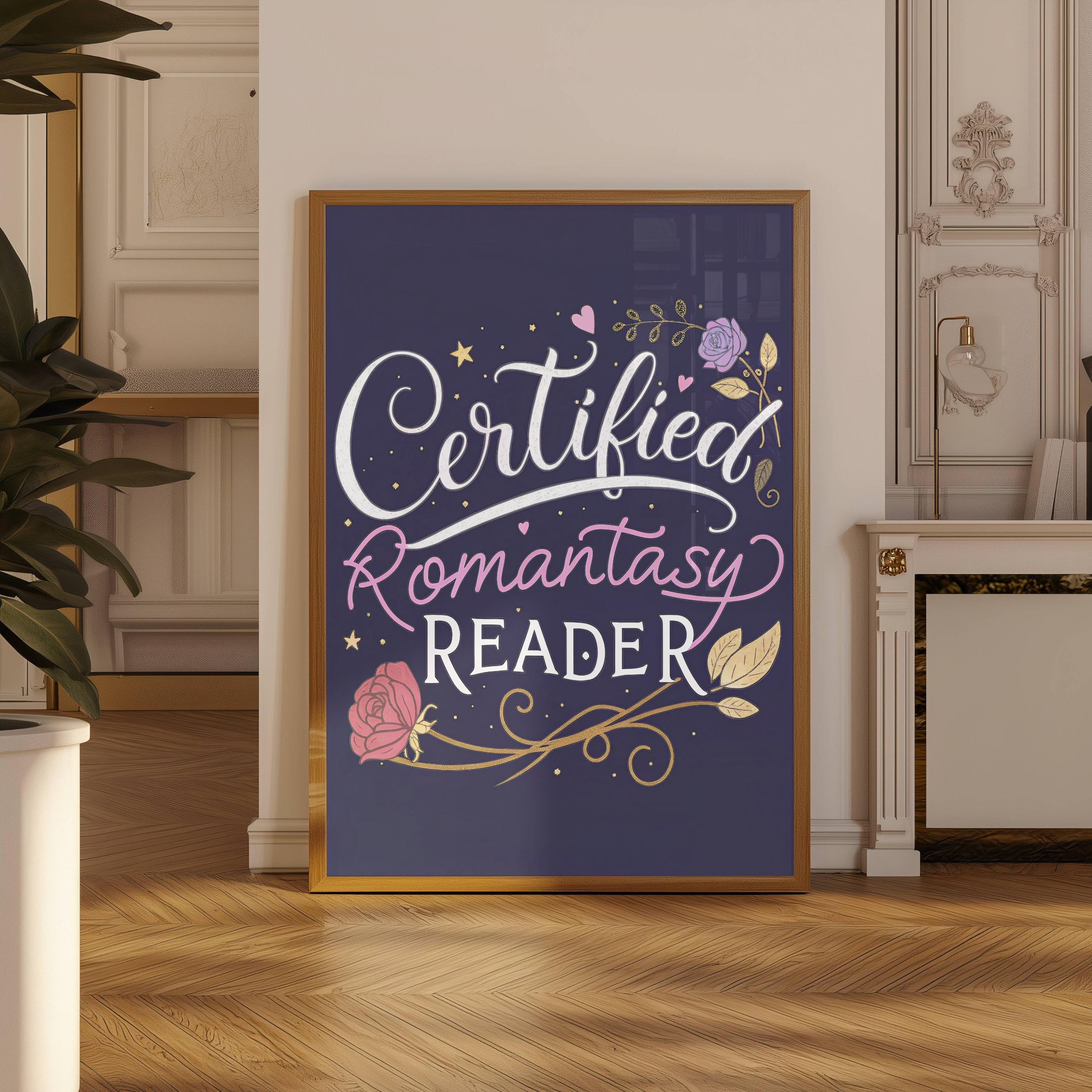 Romantasy Reader Romantasy Reader Art Print: Book Tropes Decor (digital Download) - Etsy