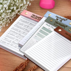 HERBALIFE Personalisiertes HERBALIFE Fitness-Studio-Tagebuch, Abnehm-Planer/Tracker, Abnehm-Tagebuch, Fitness-Planer, Mahlzeitenplaner, nachfüllbarer Notizblock Bild 1