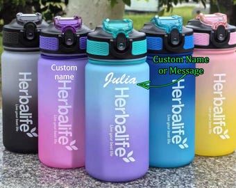Benutzerdefinierte Name Herbalife Wasserflasche: Farbverlauf 24oz Sportflasche