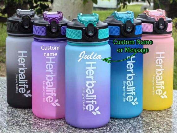 Custom Name Herbalife Water Bottle: Gradient 24oz Sports Bottle