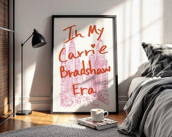 à l'époque de Carrie Bradshaw | Poster Sex & The City, minimaliste, tendance, éclectique, décoration esthétique impertinente, décoration de chambre | Différentes tailles de SATC