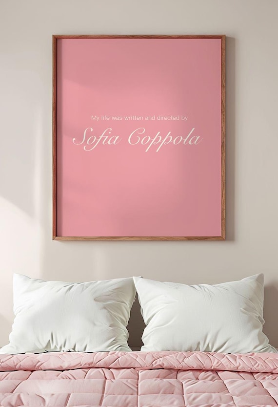 Sofia Coppola Aesthetic Print – Minimalist Pink Wall Art, Vintage
